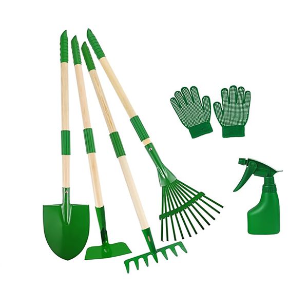 6 Pieces Kids Gardening Tools Set Detachable Garden Tool Kit with Gloves