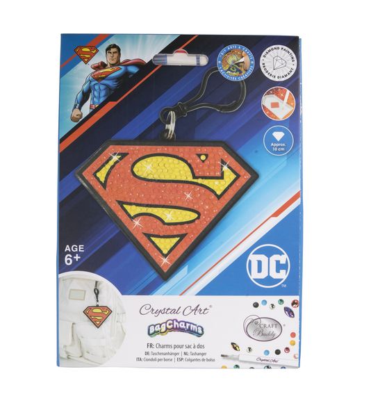 Superman - Crystal Diamond Art Bag Charm Kit