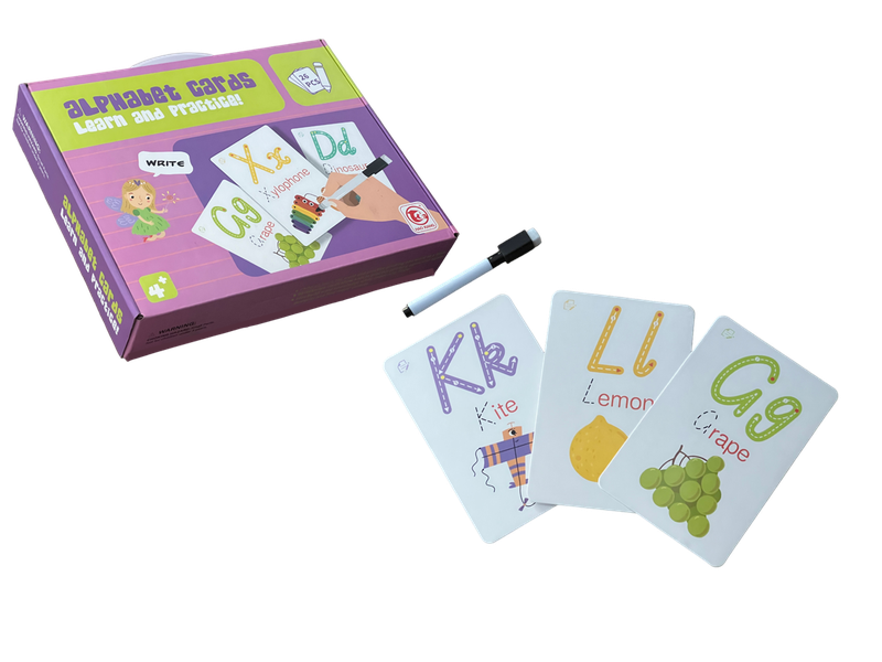 Educational Flash Erasable Learn &amp; Practice Alphabet Cards 26 Pieces