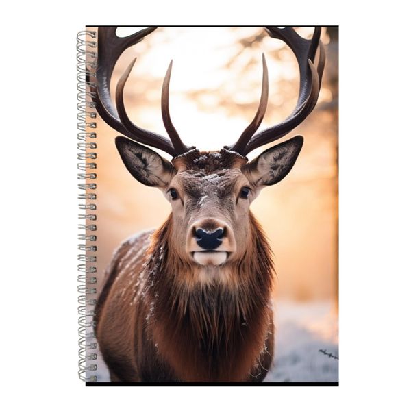 Elk A4 Notebook Pad with Lines for Work Trendy Animals Graphic Present 057