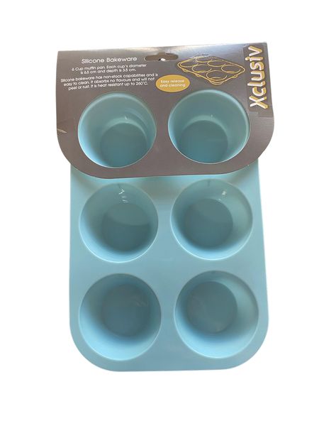 Xclusiv Silicone 6 Cup Muffin Pan - Large
