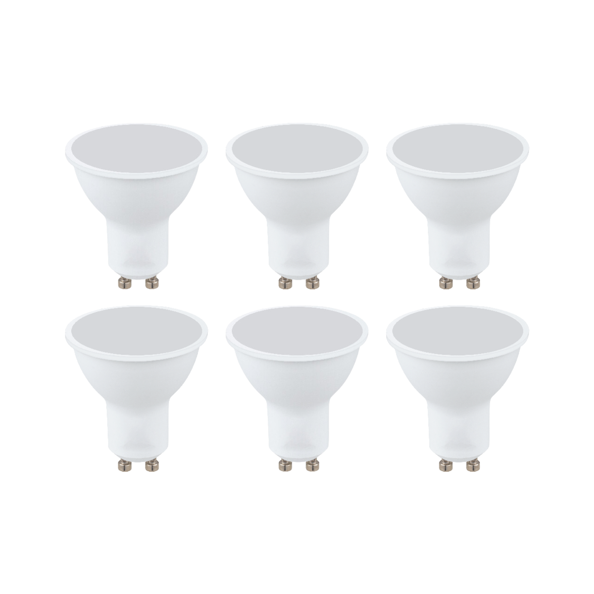 O-Lite GU10 5W LED Light Bulbs Cool 6500K - White - Pack of 6