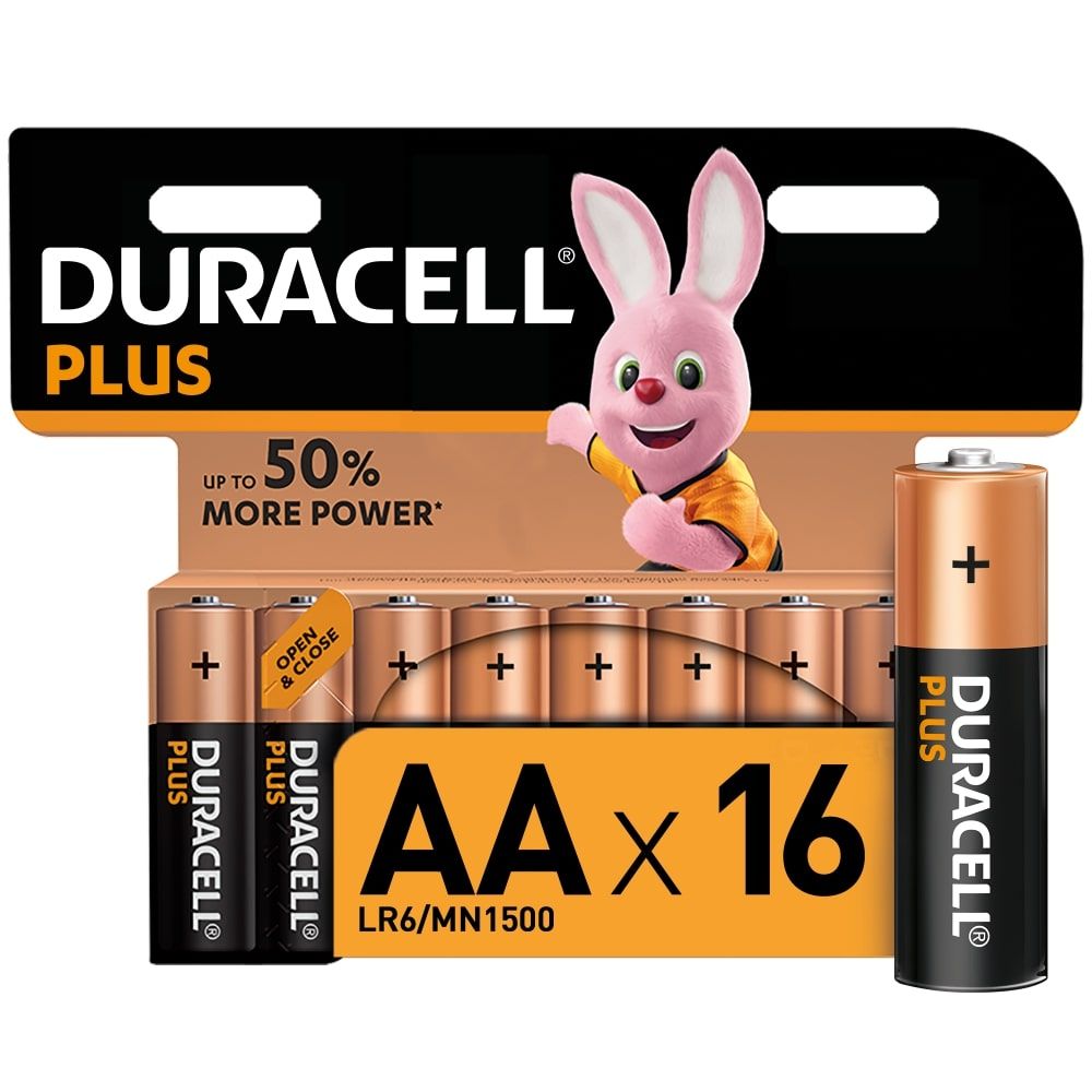 Duracell Plus AA Alkaline Batteries, 1.5V LR6 MN1500 - 16 Pack | Shop .