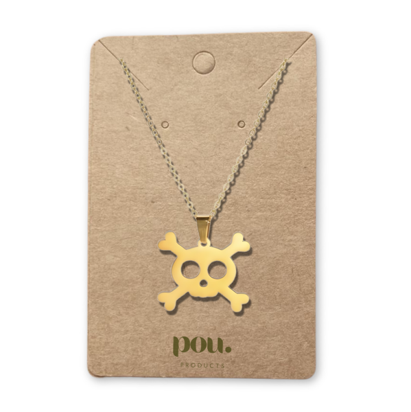 POU Stainless Steel Skull Pendant Necklace