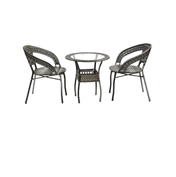 Patio / Outdoor / Balcony Set 3 Piece Silver Grey Colour Shop