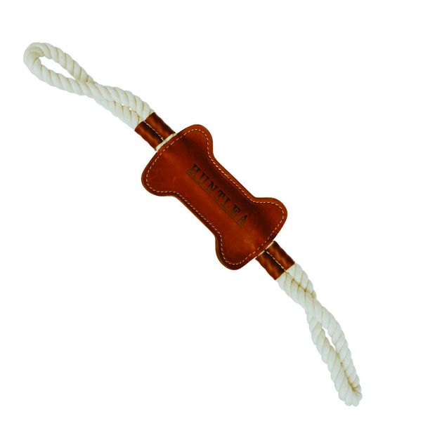 Huntlea - Tug Rope with Leather Bone Centre