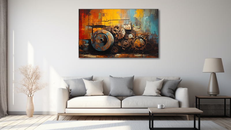 Canvas Wall Art - Rustic Remnants Abstract - MT0534