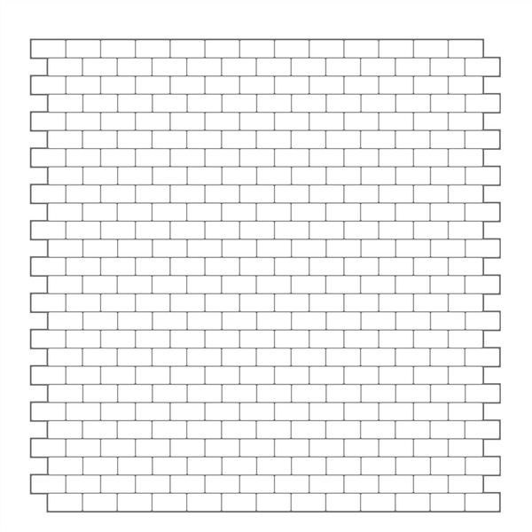 1/6 or 1/12 Scale Miniature Dollhouse Tile Sticker Square White