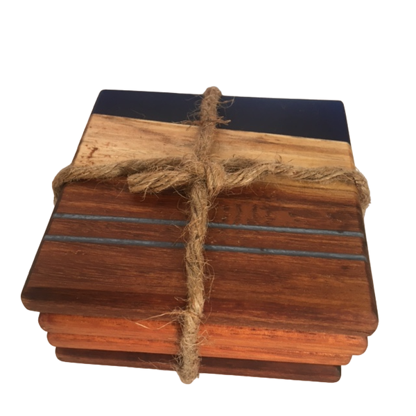 Blackwood And Epoxy Coasters - 4 Pack