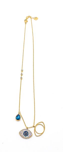 Fabulae Gold Evil Eye Necklace, Katia