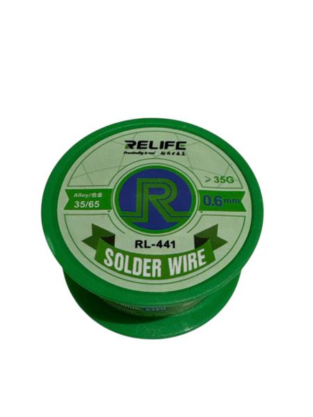 United Relife Soldring Wire Alloy 35/65 0.6mm 35g Rl-441