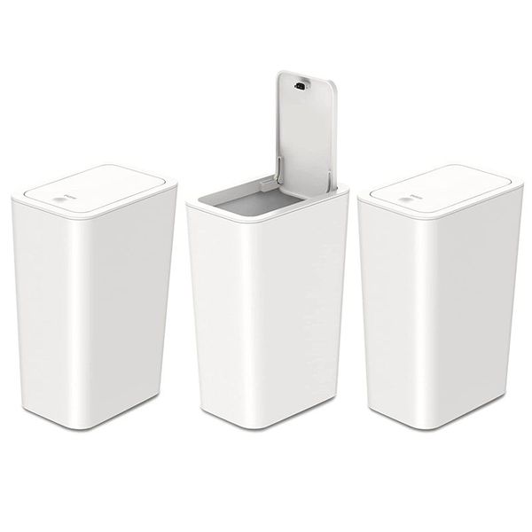 3 Pack 2 6 Gallon / 10 Liter Small Trash Can With Lid For Bathroom