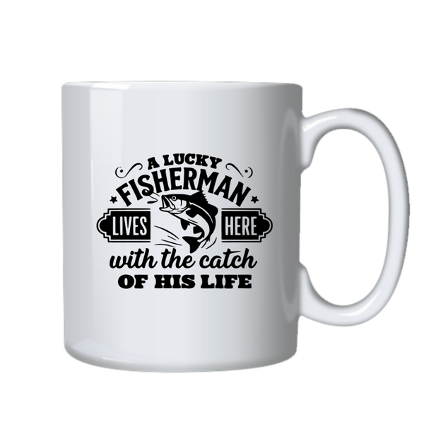 Lucky Fishing Ideal Dad Birthday Christmas Gift Mug Cup 402