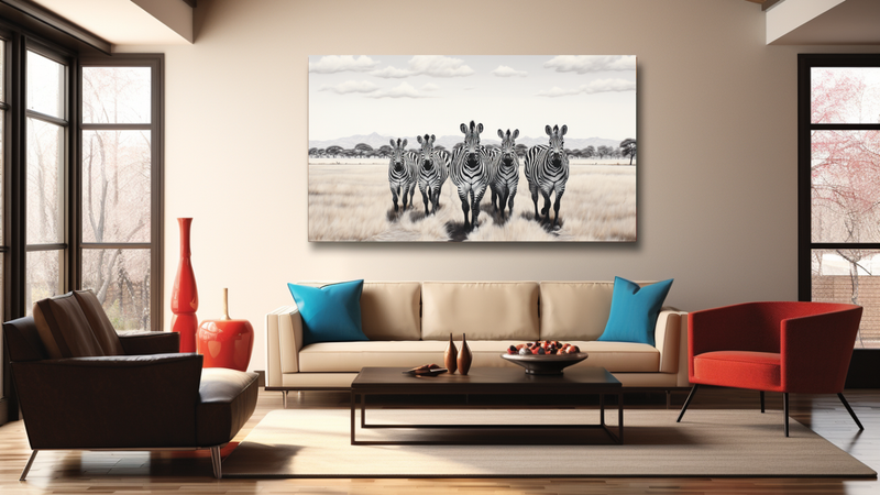 Canvas Wall Art - Zebra Zenith Abstract - HD0224