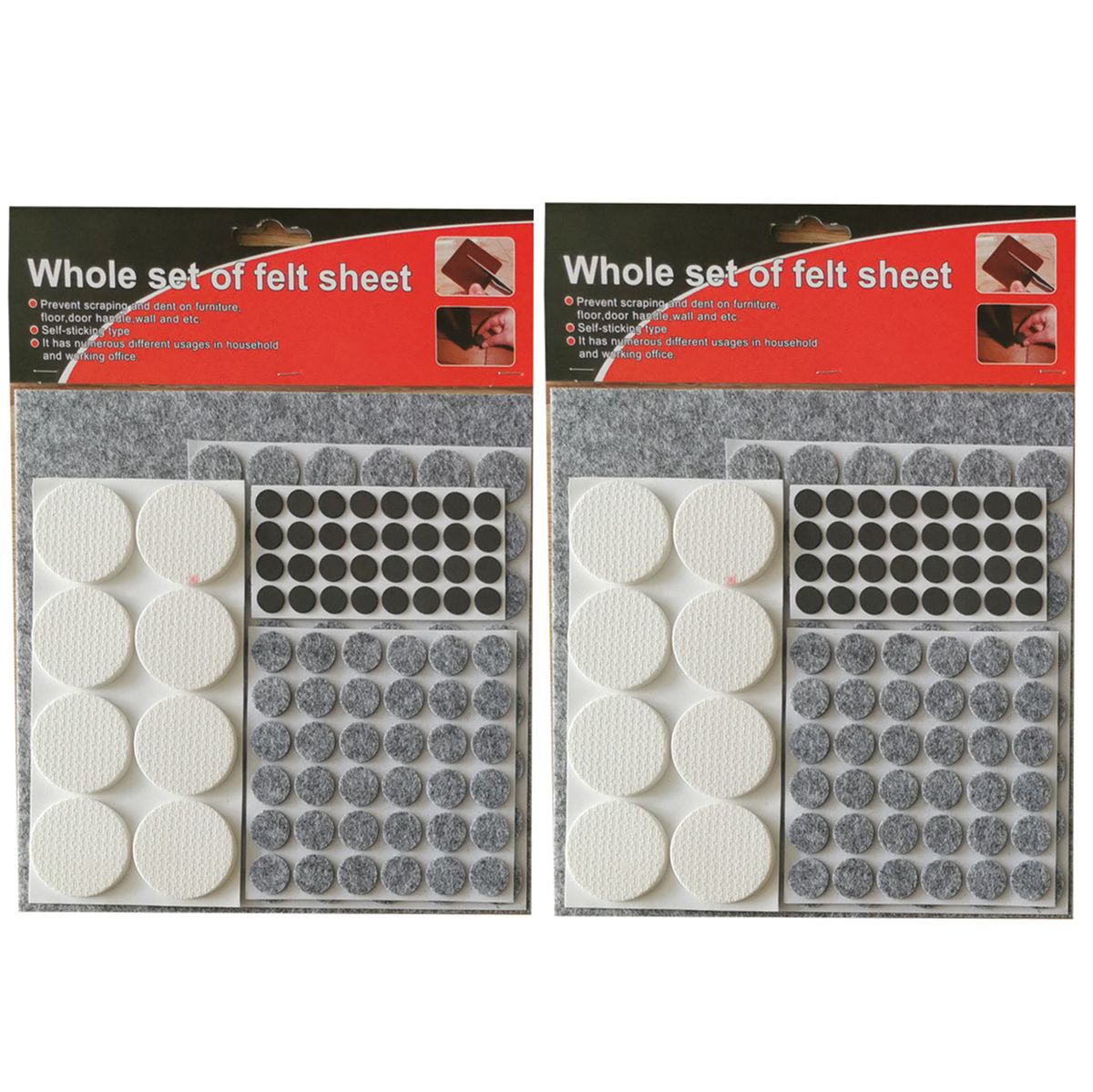 250Pcs Multi-Size Self Adhesive Rubber Furniture Leg Protector Set