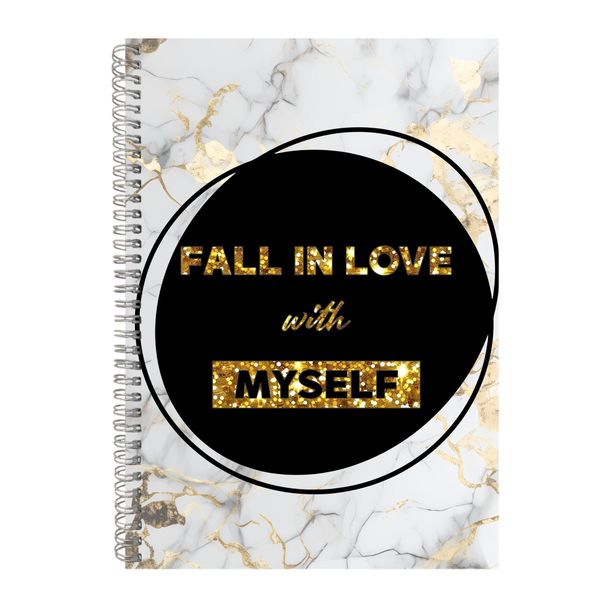 Myself A4 Notebook Spiral Lined Motivational Saying Graphic Notepad Gift247