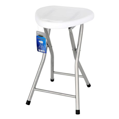 White folding clearance stool