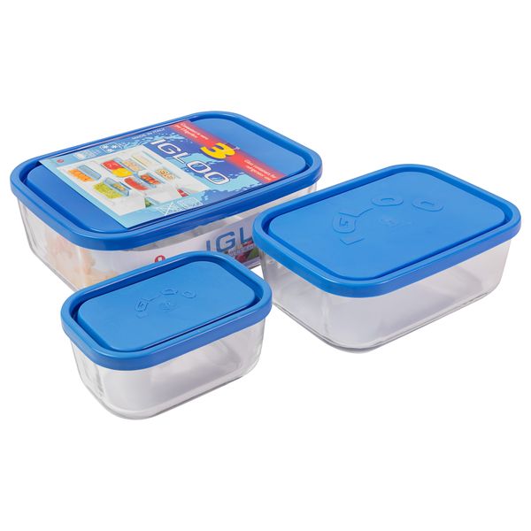 Borgonovo Igloo Rectangular Storage Container Set - 3 Piece