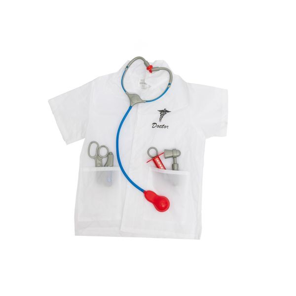 Doctor Surgeon Role Play Costume, Accessories - White Short Sleeve, Pretend