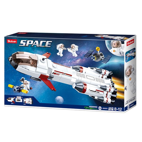 Sluban Building Set: Space Saturn Expedition Rocket - 468 Pieces
