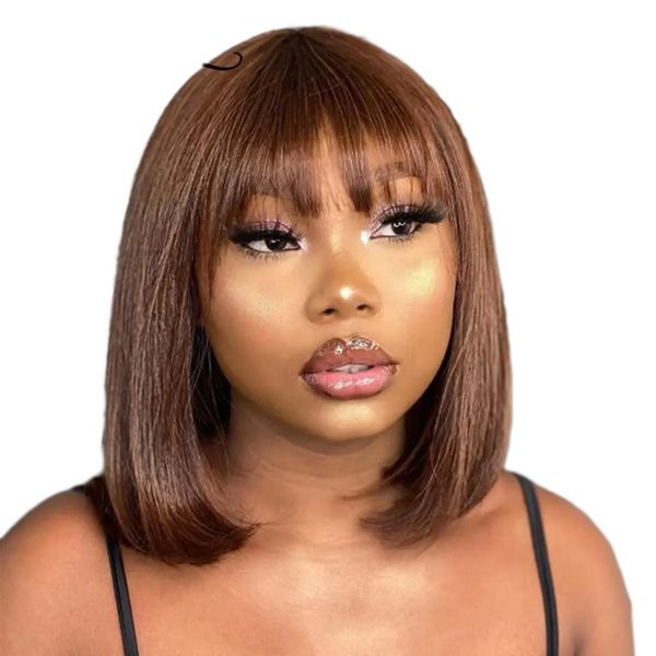 8" Brazilian Hair - Bob Fringe Wig