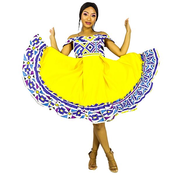 Africa Fashion House Anna-Mo Off-Shoulder Ndebele Dress