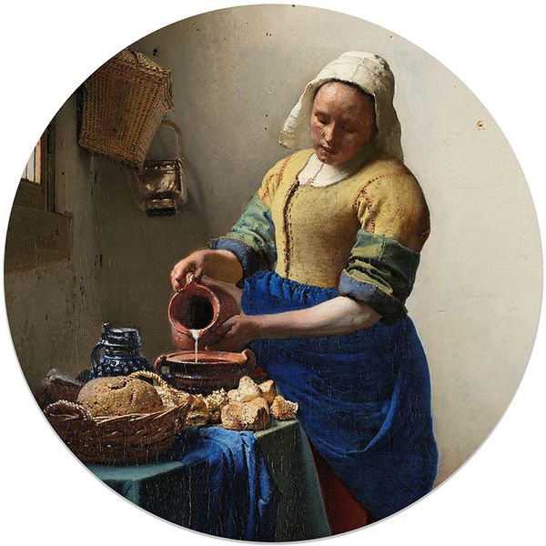 Robin Sprong Wall Decal Milk Maid By Vermeer 1000 x 1000mm