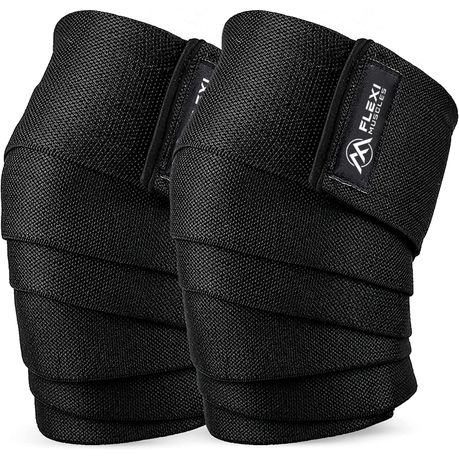 Flexi Muscles - Knee Wraps for Weightlifting - Knee Support for