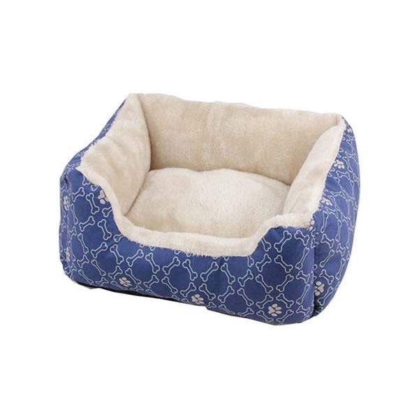 Pawise - Blue Square Dog Bed - Small (48cm/19inch)