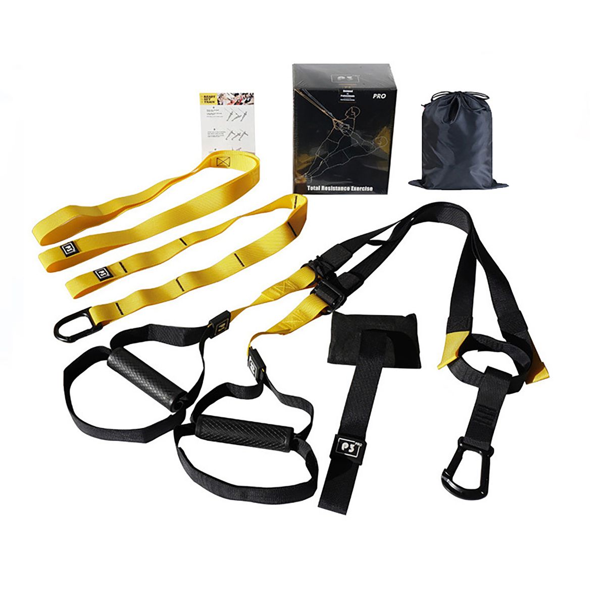 Suspension Trainer System Home Resistance Training Kit Lightweight Portable
