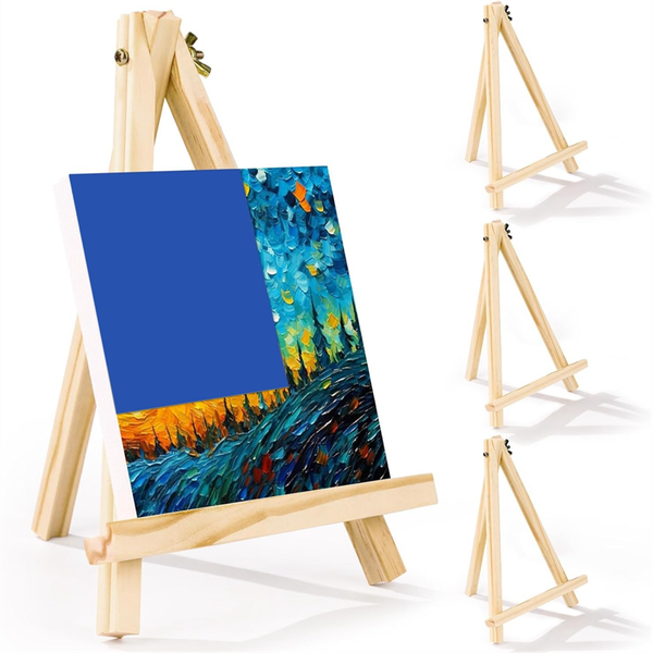 4 Pack 9 Inch Wooden Easel for Painting Canvas Art Tripod
