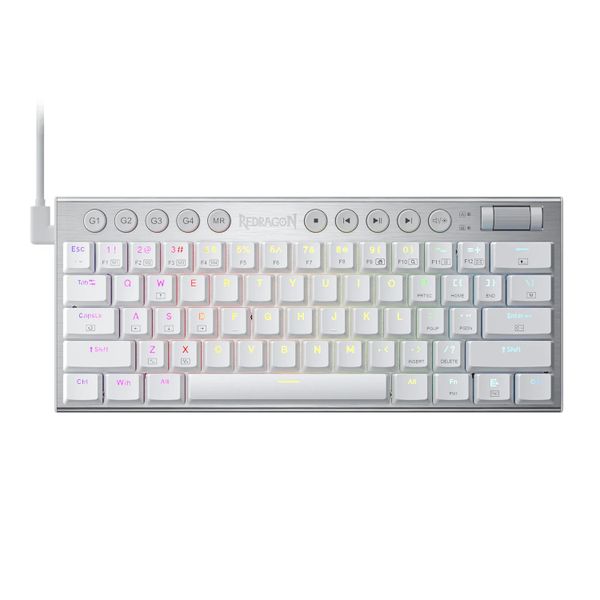 Redragon K632 HORUS Mini 60% RGB Wired Gaming Keyboard - White
