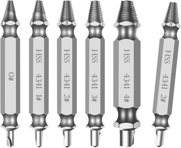 SkrewBitPro: 6 Screw Extractor Pieces