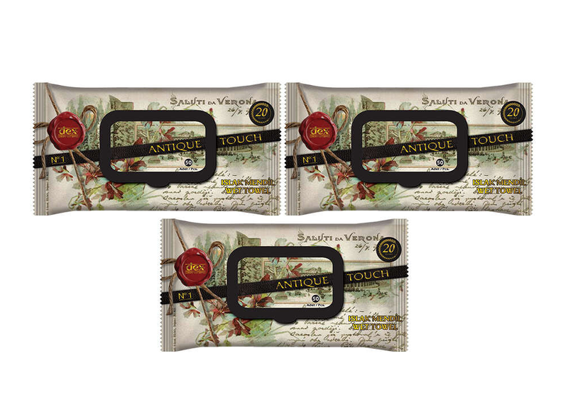 Dex Wet Wipes - Antique Touch - 3 Pack