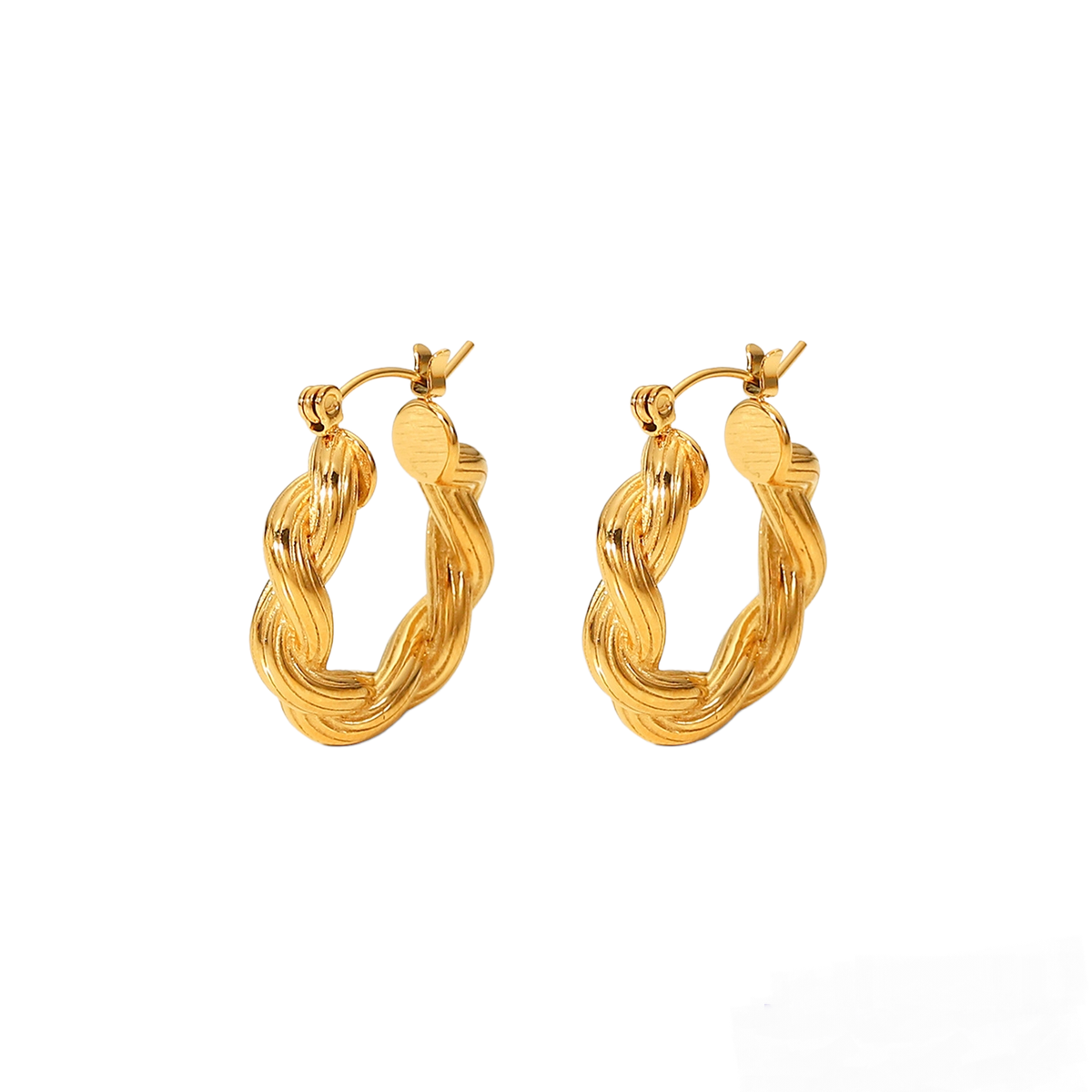 Gold Vintage Thick Knot Hoop Earrings for Women | Shop Today. Get it ...