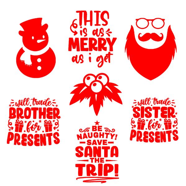 Christmas Stickers - Naughty Pack 2