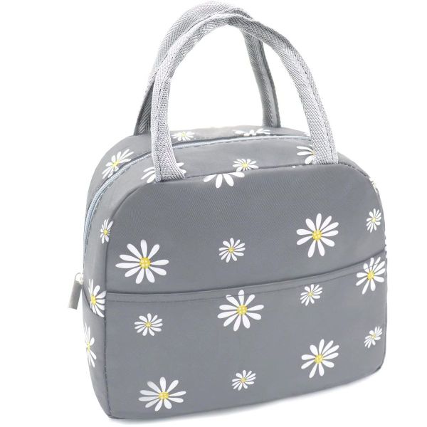 Sunflower Grey Lunch Box Bag