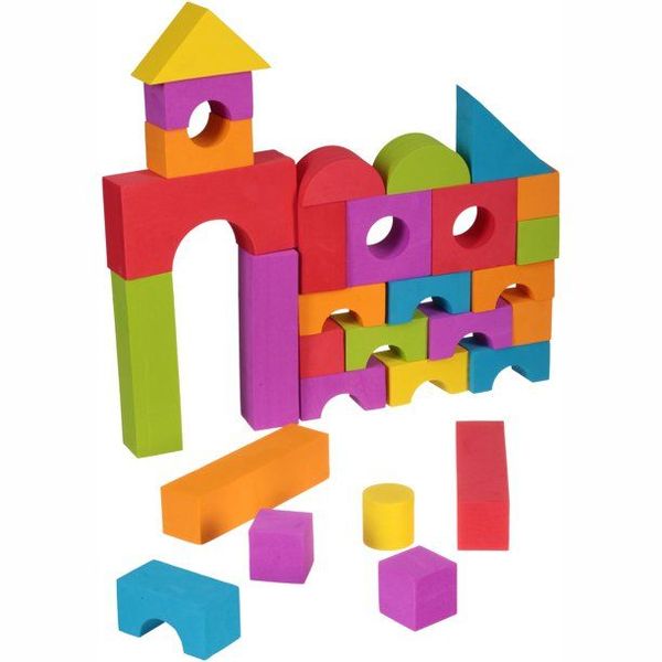 3D Rainbow Foam Blocks - Eva 47 piece