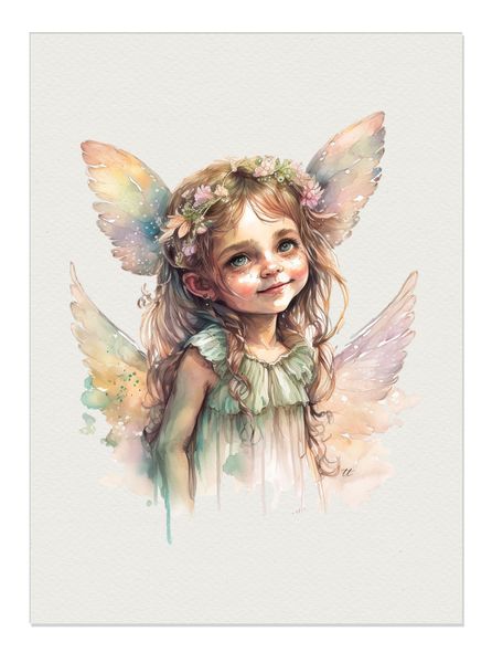 Wall Art Watercolor Fairy ("Odelia")