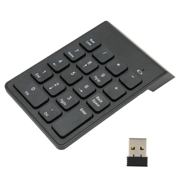 Wireless Numpad Bank 18 Key Chocolate Quiet