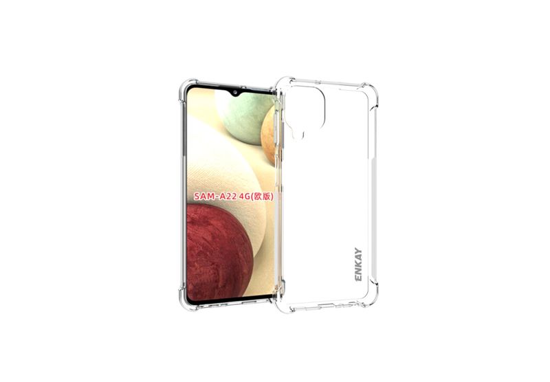 Clear TPU Shockproof Anti-Slip Case Compatible with Galaxy A22 4G EU