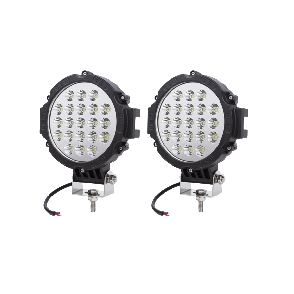 2 Pcs Black 7" 63W LED Spotlight Beam for 4X4 Trucks ATV