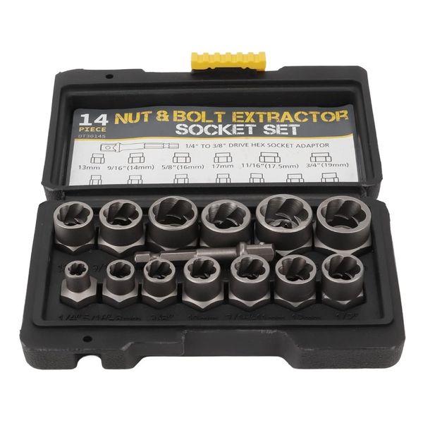 Bolts Extractor Set, 14Pcs Impact Bolt &amp; Nut Remover Set Damaged Nuts Screw