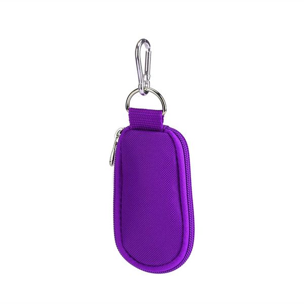 Essential Oil Key Chain Case 10 Slots Essential Oil Pouch with Hook - Purple