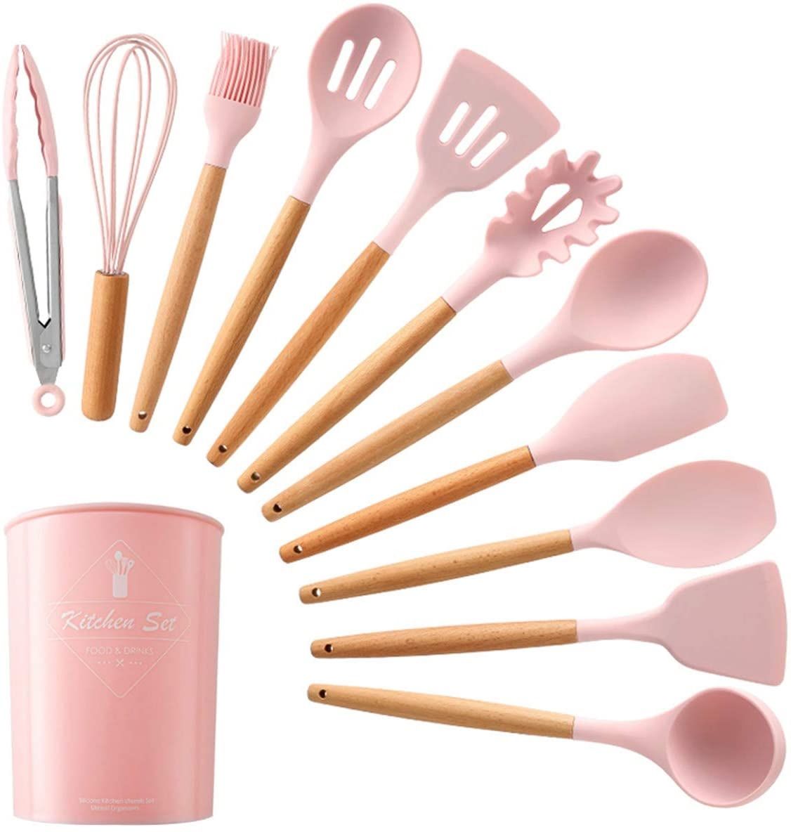 12Piece NonStick Kitchen Utensils Set Pink Shop Today. Get it