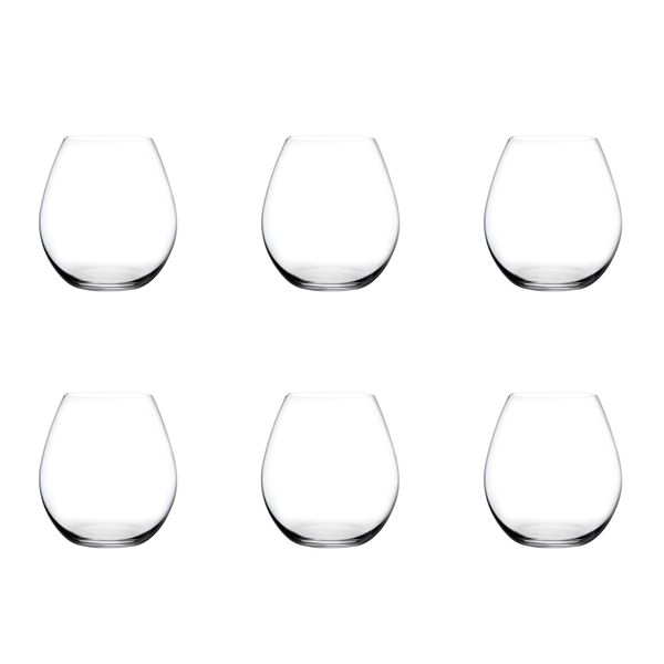 Bulk Pack Of 6 24oz Classic Design Stemless Bourgogne Wine Glasses Set