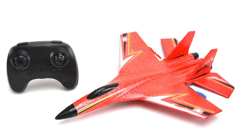 RC Leading - R/C Maverick Fighter Jet Glider 2.4GHz - Red - 25cm Wingspan