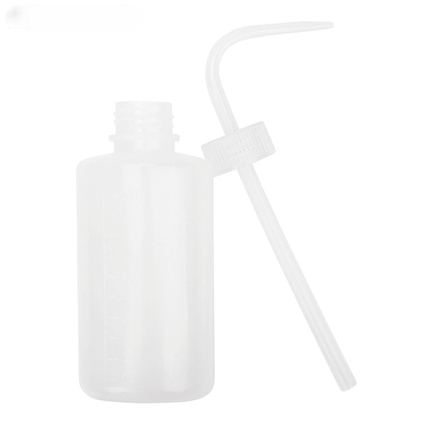 Plastic Squeeze Wash Bottle with Screw-on Liquid Dispensing Nozzle 150ml