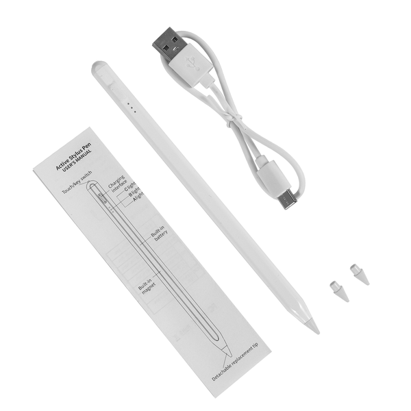 For Apple Pencil 2 Contact Active Pencil No Delay Drawing Pen (White)