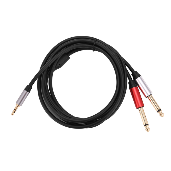 3.5mm to Dual 6.5mm Adapter Jack Audio Cable for Guitar Mixer Bass